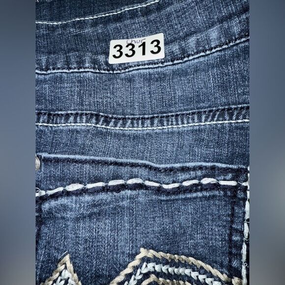 Blue Straight Leg Jeans Classic Denim - Picture 6 of 6